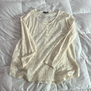 Sheer lace layering top